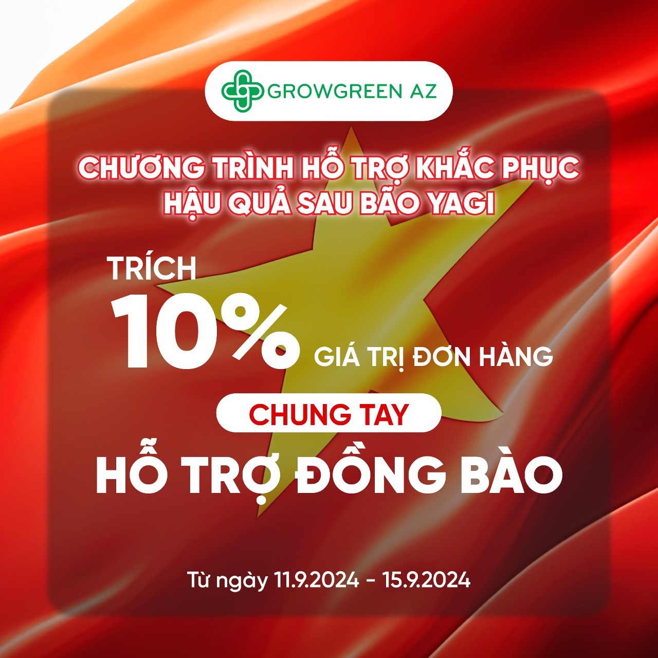 CÔNG TY GROW GREEN AZ CHUNG TAY KHẮC PHỤC HẬU QUẢ SAU BÃO YAGI 2024